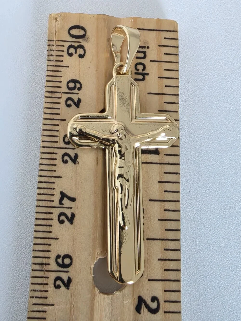 Gold Plated Jesus Crucifix Cross Pendant Religious Christian Jewelry New